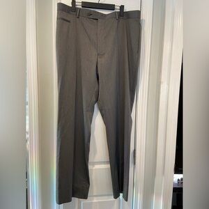 Marc Ecko Well Hung Gray Silver Straight Leg Formal Suit Dress Pants Size 40x31